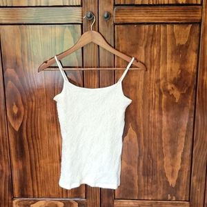 Ann Taylor Factory Lace Front Cami -cream